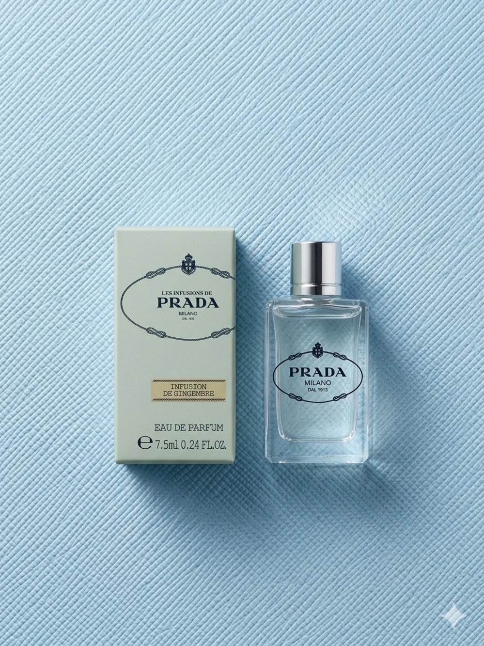 Prada Les Infusions Eau de Parfum Mini in Mint and Silver - Picture 1 of 1